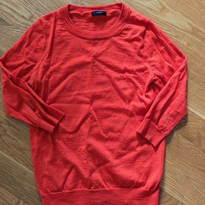 Bright red JCrew Tippi merino wool sweater